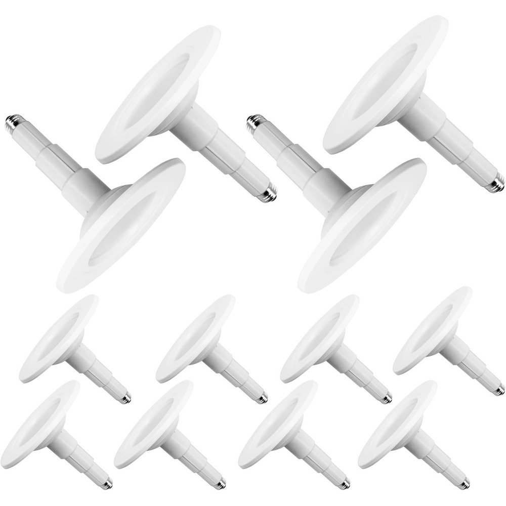 Jolux LED Downlight 12-Pack, 5/6" 5000K 800LM Retrofit, Flat Trim, E26, Dimmable
